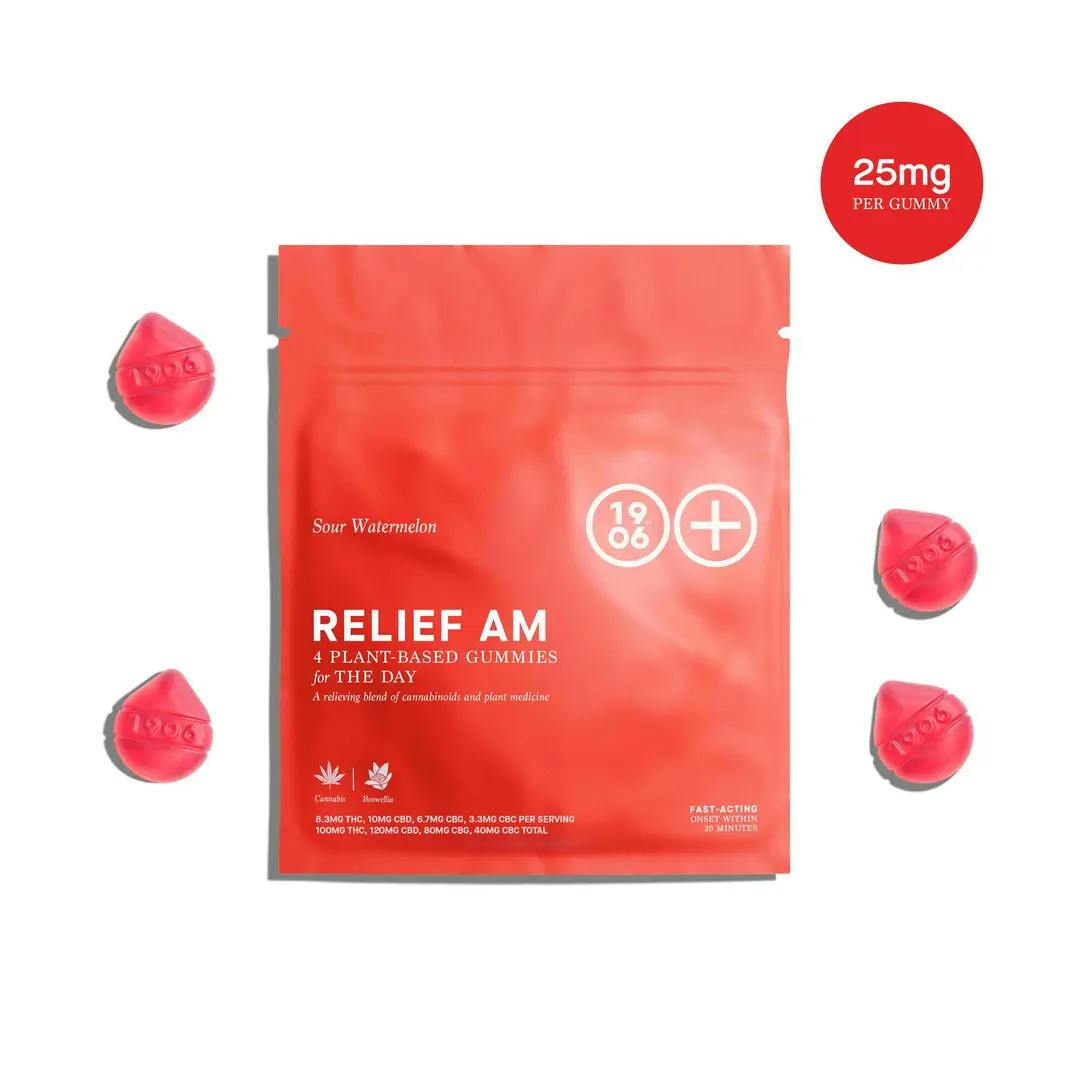 Gummies | Gummies Relief Am 4ct 100mg Thc