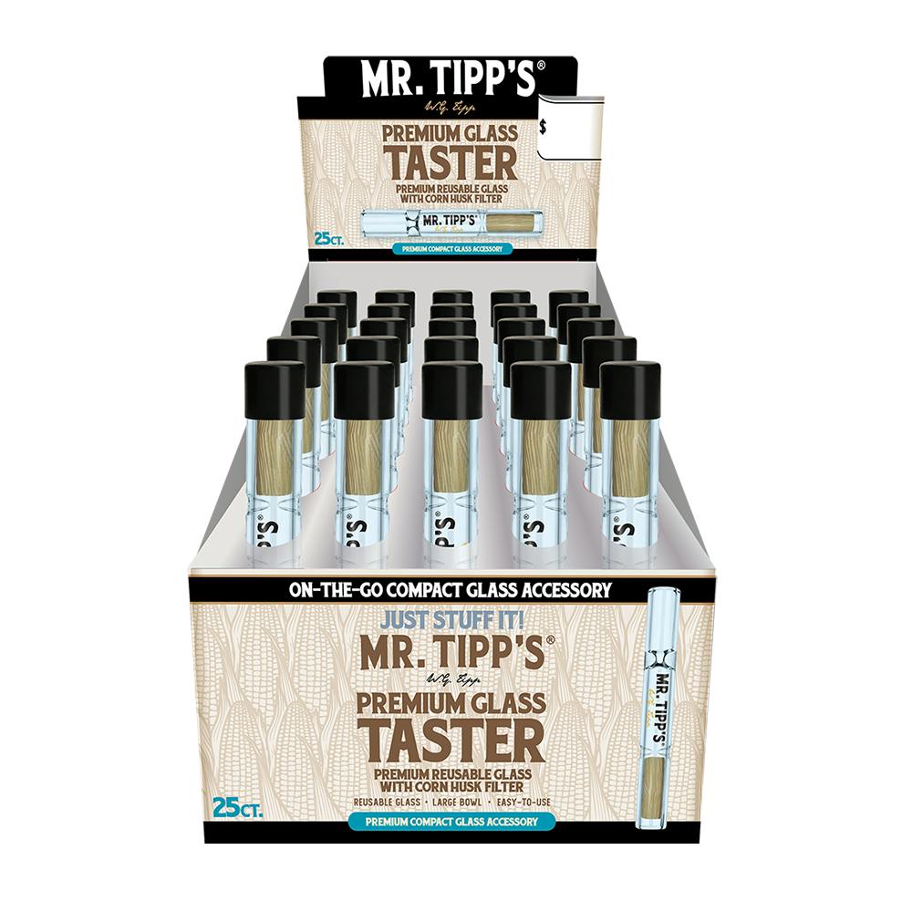 Mr | Tipps Premium Glass Taster Reusable Chillum Pipe Corn Hus