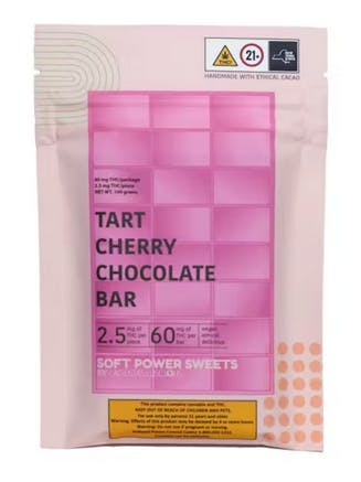 Soft | Power Sweets Cherry Chocolate Bar 24ct 60mg